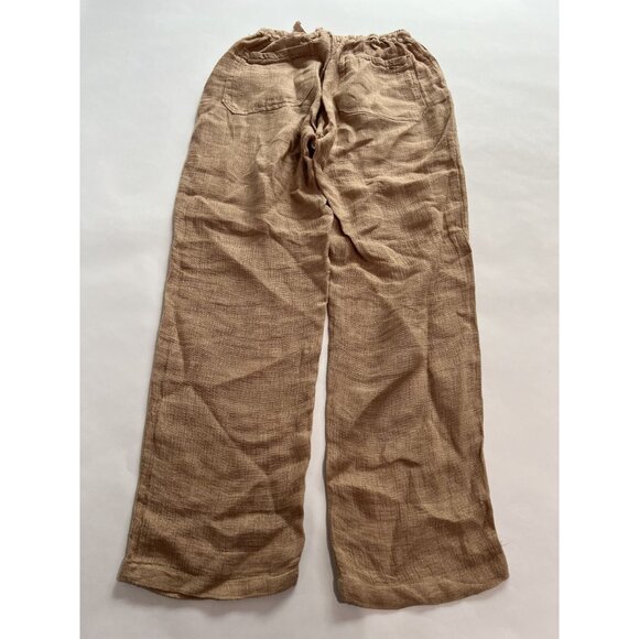 Sunday St. Tropez Linen Pants in Brown - Picture 2 of 5